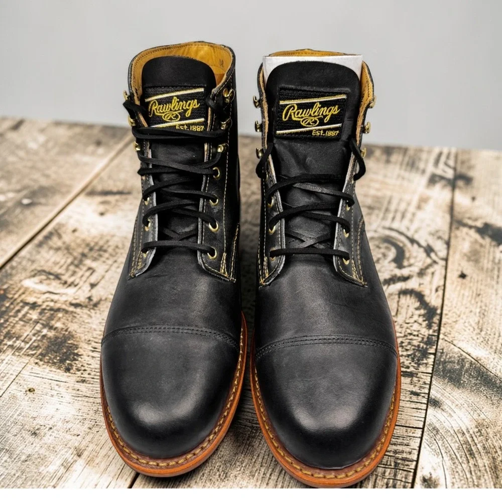 Wolverine 1000 Mile Rawlings Boots Mens 11 Black Gold Glove Leather W08012 NEW‎